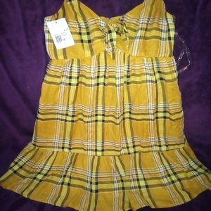 Forever 21 yellow plaid dress